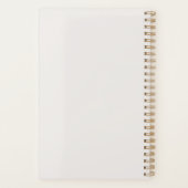 モダン金ゴールドハート名前をカスタムすると2024年 プランナー手帳 (裏面)