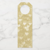 モダン金ゴールドハート応援結婚式の引き出物 ボトルネックタグ (裏面)