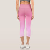 モダン金ゴールドバラおよびピンク勾配 カプリレギンス (裏面)