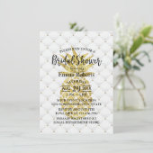 モダン金ゴールドパイナップルブライダルシャワー 招待状 (スタンド正面)