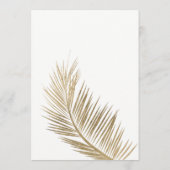 モダン金ゴールドパームエレガントツリーの日付を保存 セーブザデート (裏面)