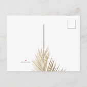 モダン金ゴールドパームエレガントツリーの日付を保存 案内ポストカード (裏面)