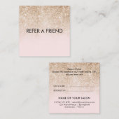 モダン金ゴールドピエレガントンク美しいサロン 紹介カード (正面/裏面)