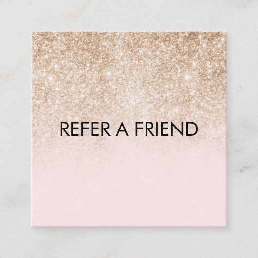 モダン金ゴールドピエレガントンク美しいサロン 紹介カード (正面)