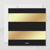 モダン金ゴールドフェイクとブラック・メリー・クリスマス シーズンカード (裏面)