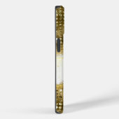 モダン金ゴールドフェイクグリッターマーブルモノグラム Case-Mate iPhoneケース (裏面 / 右)