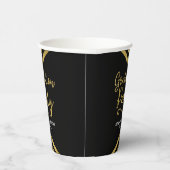 モダン金ゴールドフェイクシボロン卒業党 紙コップ (右)