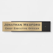 モダン金ゴールドフェイクシンボルや象徴ドア記号名プレート サインプレート (正面)