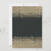 モダン金ゴールドフェイクダイアモンズマスカレードキンセアニラ 招待状 (裏面)