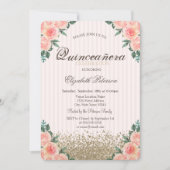 モダン金ゴールドフェイクダイヤモンドバラスティプキンセアニラ 招待状 (正面)