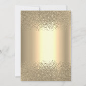 モダン金ゴールドフェイクダイヤ金ゴールドキンセアニラ 招待状 (裏面)