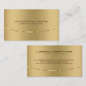 モダン金ゴールドフェイクプリントステンレス鋼ルック 名刺 (正面/裏面)