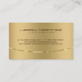 モダン金ゴールドフェイクプリントステンレス鋼ルック 名刺 (裏面)