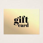 モダン金ゴールドフェイク印刷クラフト美しいギフトカード (正面)