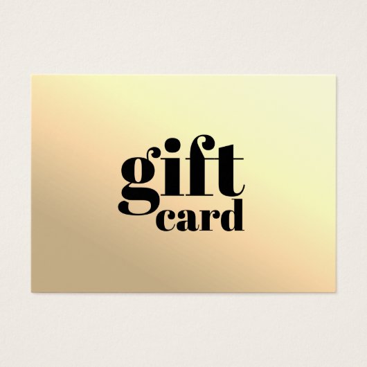 モダン金ゴールドフェイク印刷クラフト美しいギフトカード (正面)