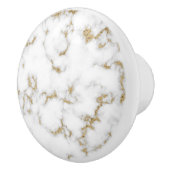 モダン金ゴールドフェイク及び灰大理石セラミックノブ セラミックノブ (右)