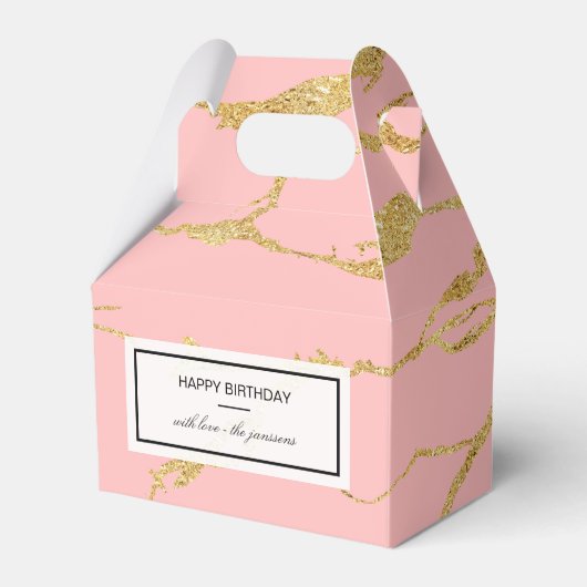 モダン金ゴールドフェイク大理石 フェイバーボックス (正面サイド)