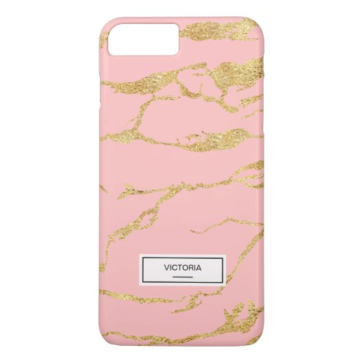 モダン金ゴールドフェイク大理石 Case-Mate iPhoneケース (裏面)