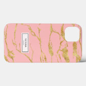 モダン金ゴールドフェイク大理石 Case-Mate iPhoneケース (裏面 (横))