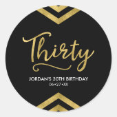 モダン金ゴールドフェイク山形30歳 ラウンドシール (正面)
