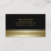 モダン金ゴールドフェイク幾何プロフェッショナルグリッター 名刺 (裏面)