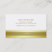 モダン金ゴールドフェイク幾何プロフェッショナルグリッター 名刺 (裏面)