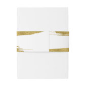 モダン金ゴールドフェイク結婚式招待状 招待状ベリーバンド (裏面例)