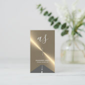 モダン金ゴールドフェイク運転学校 名刺 (スタンド正面)