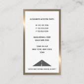 モダン金ゴールドフェイク運転学校 名刺 (裏面)