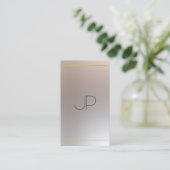 モダン金ゴールドフェイク銀モノグラムプロフェッショナル 名刺 (スタンド正面)