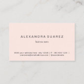 モダン金ゴールドフレガーリーームピンクパステル美しい 名刺 (裏面)