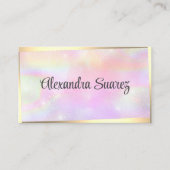 モダン金ゴールドフレガーリーームピンクパステル美しい 名刺 (正面)