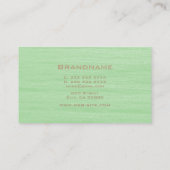 モダン金ゴールドフレームのミントカラープロフェッショナル 名刺 (裏面)