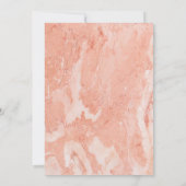 モダン金ゴールドフレームアイボリー緑のフローラ感謝していユー 招待状 (裏面)