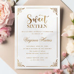 モダン金ゴールドフレ華美ームSweet sixteen16誕生日 招待状<br><div class="desc">モダン金ゴールドフレ華美ームSweet sixteen16誕生日</div>
