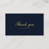 モダン金ゴールドフローラブ結婚ルーサンキューカード エンクロージャーカード (正面)