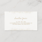 モダン金ゴールドフローラリース名刺 名刺 (裏面)