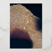 モダン金ゴールドブフォーマルルークラシックイニシャルエレガント 箔招待状 (裏面)