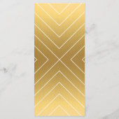 モダン金ゴールドブラシストロークカスタムメニューカード メニュー (裏面)