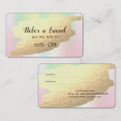 モダン金ゴールドブラシストローク 紹介カード (正面/裏面)