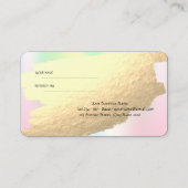 モダン金ゴールドブラシストローク 紹介カード (裏面)