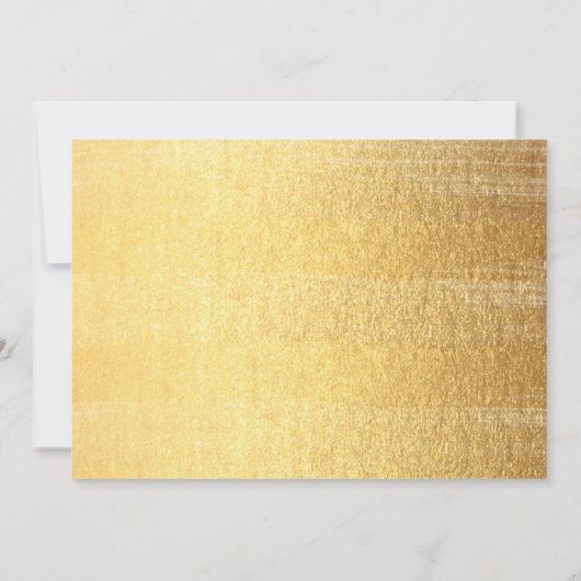 モダン金ゴールドブラッエレガントク黒タイポグラフィ 招待状 (裏面)