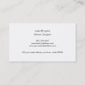 モダン金ゴールドブラックとシルバーのデザイストライプのナー 名刺 (裏面)