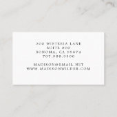 モダン金ゴールドブラックモノグラムのジュエリー設計者 名刺 (裏面)