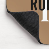 モダン金ゴールドブラックモノグラム名 マウスパッド (コーナー)