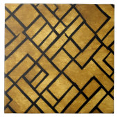 モダン金ゴールドブラックヴィンテージアールデコ収集 タイル (正面)