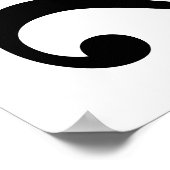 モダン金ゴールドブラック2026カレンダー ポスター (角)