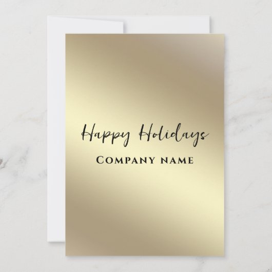 モダン金ゴールドブラック・ホリ・カクテルパーティー企業の 招待状 (裏面)