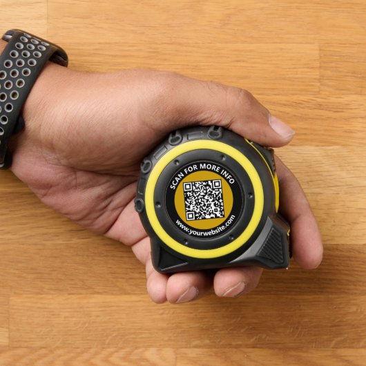 モダン金ゴールドブラックQRコードカスタム文字 メジャー (ホーム)