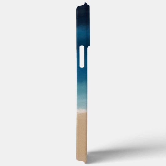 モダン金ゴールドブルーウォーターカラー抽象芸術絵画の Case-Mate iPhoneケース